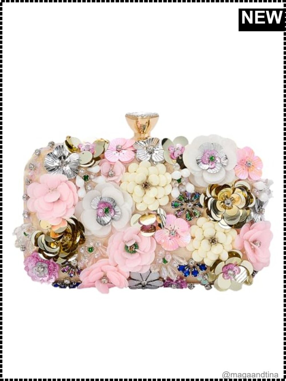 Satin Evening Clutch with 3D Beaded Flowers Wristlet Wedding Party Bag